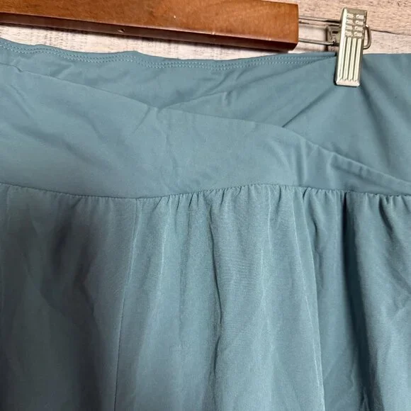 Halara Breezful Women's 2X High Waisted Crossover Quick Dry Stone Blue Wide Leg - Picture 4 of 11